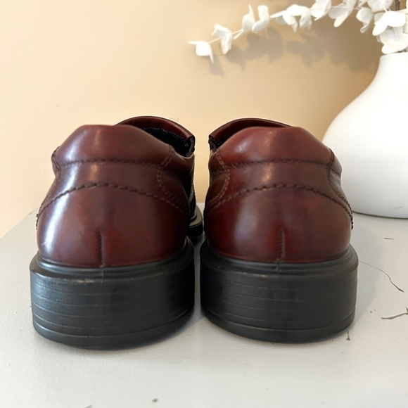 Ecco Helsinki Men’s Leather Slip On Dress Shoe Size EU41/US7.5 Oxblood/Brown - Picture 7 of 16
